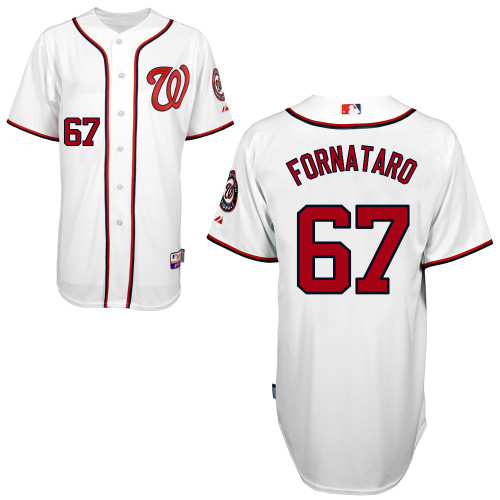 Eric Fornataro #67 MLB Jersey-Washington Nationals Men's Authentic Home White Cool Base Baseball Jersey